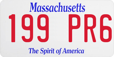 MA license plate 199PR6