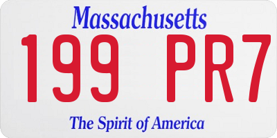 MA license plate 199PR7