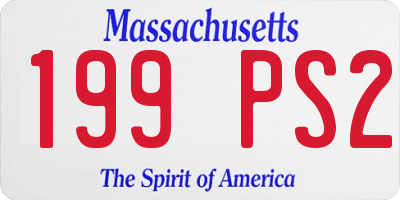 MA license plate 199PS2