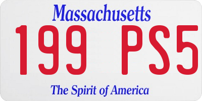 MA license plate 199PS5