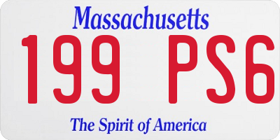 MA license plate 199PS6