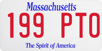 MA license plate 199PT0