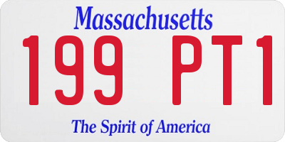 MA license plate 199PT1