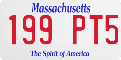 MA license plate 199PT5