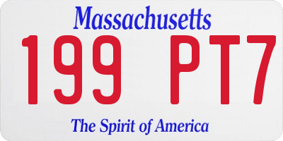 MA license plate 199PT7