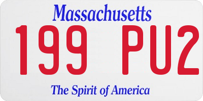 MA license plate 199PU2