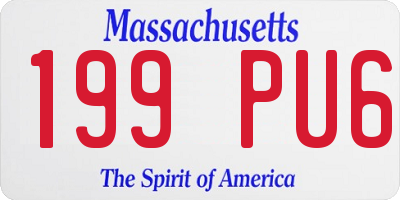 MA license plate 199PU6