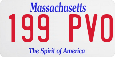 MA license plate 199PV0