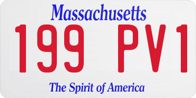 MA license plate 199PV1