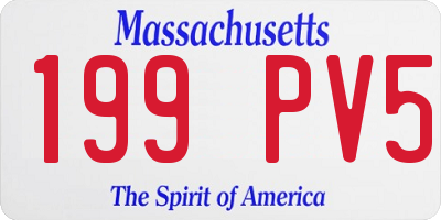 MA license plate 199PV5