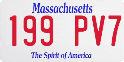 MA license plate 199PV7