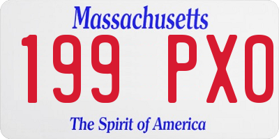 MA license plate 199PX0