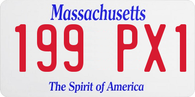 MA license plate 199PX1