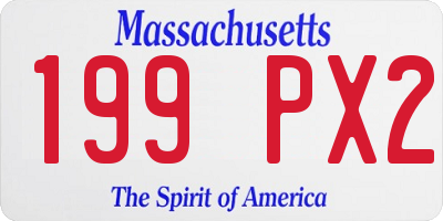 MA license plate 199PX2