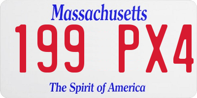 MA license plate 199PX4