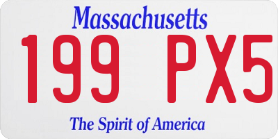 MA license plate 199PX5