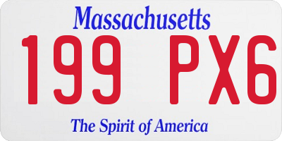 MA license plate 199PX6