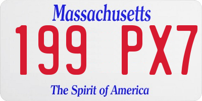 MA license plate 199PX7