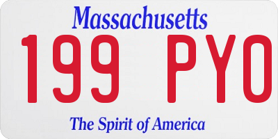 MA license plate 199PY0