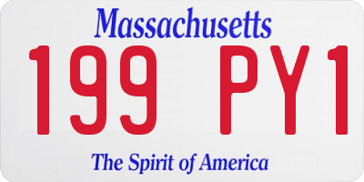 MA license plate 199PY1