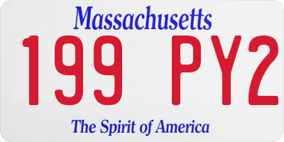 MA license plate 199PY2