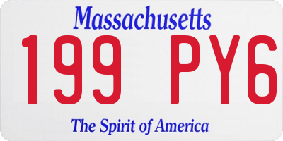 MA license plate 199PY6