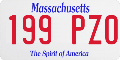 MA license plate 199PZ0
