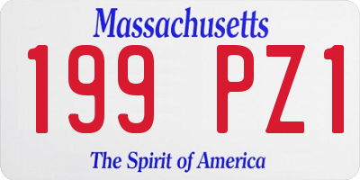 MA license plate 199PZ1