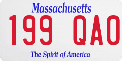 MA license plate 199QA0