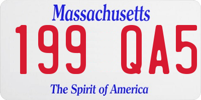 MA license plate 199QA5