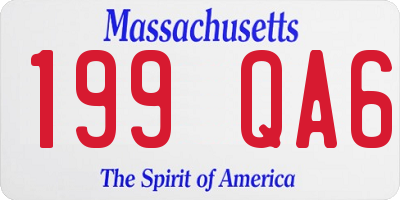 MA license plate 199QA6