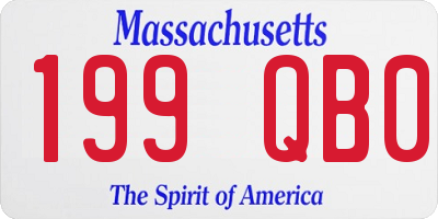 MA license plate 199QB0