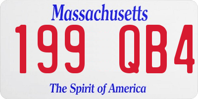 MA license plate 199QB4