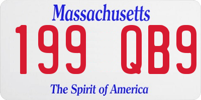 MA license plate 199QB9