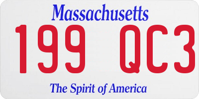 MA license plate 199QC3