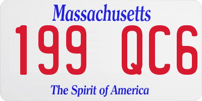 MA license plate 199QC6