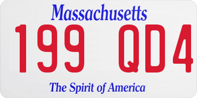 MA license plate 199QD4