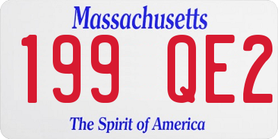 MA license plate 199QE2