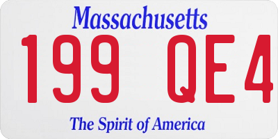 MA license plate 199QE4