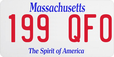 MA license plate 199QF0