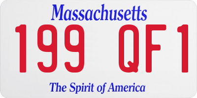 MA license plate 199QF1