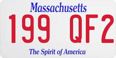 MA license plate 199QF2