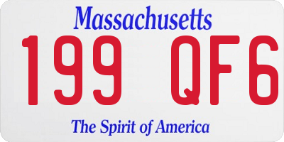 MA license plate 199QF6
