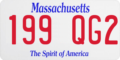 MA license plate 199QG2