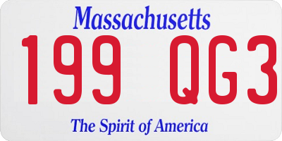 MA license plate 199QG3