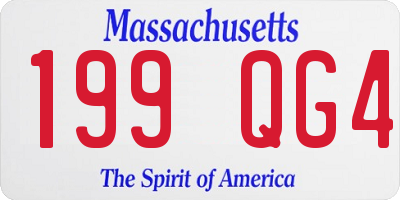MA license plate 199QG4