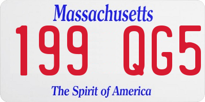 MA license plate 199QG5
