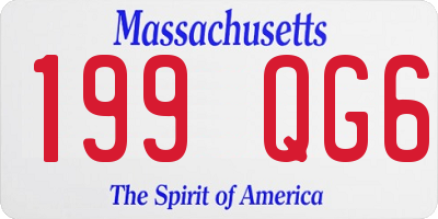 MA license plate 199QG6