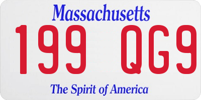 MA license plate 199QG9
