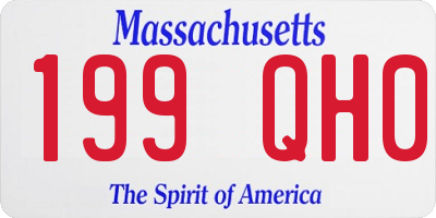 MA license plate 199QH0